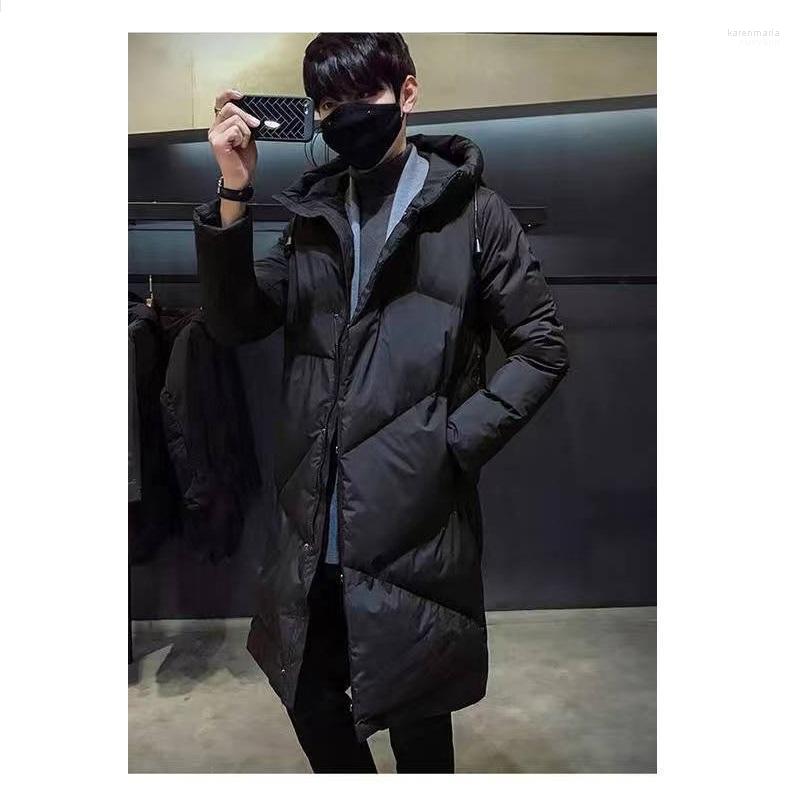 

Men's Down & Parkas Style Jacket Plus Cotton Winter Mid-length Thickened Warmth Tide Brand Oversized Student Coat Kare22, Black without cap