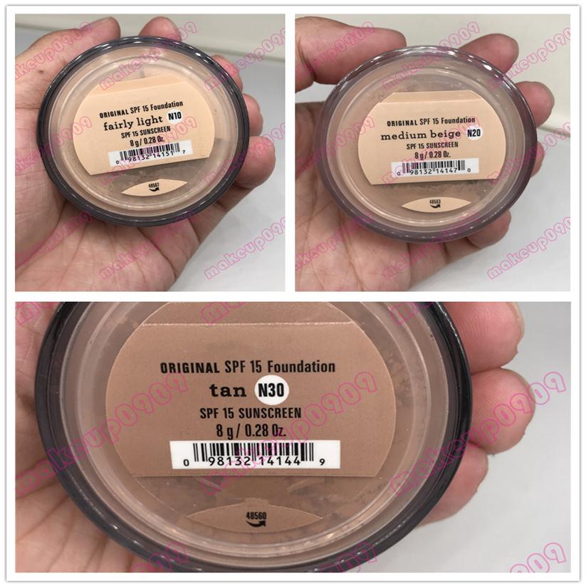 

Top quality original Foundation loose powder Minerals Foundation 21 color C10 fair N10 fairly light W10 golden fair C20 fairly med275w, Customize