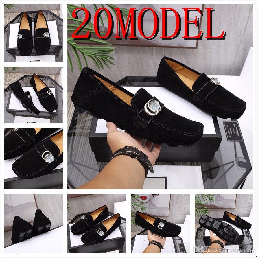 

G1 19SS New Lightweight Lofers Designer Luxury Mens Moccasin Shoes Black Men Flats Breathable Casual Slip-on Loafers Comfortable Plus Size 46 A2, #06