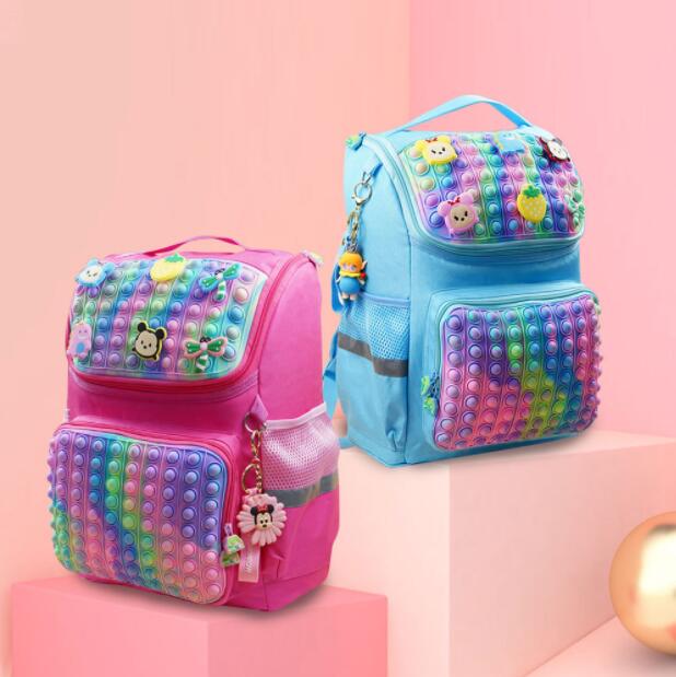 

Cute School Bags for Boys Girls Cartoon Kids Backpacks Children Orthopedic Backpack Kids Bookbag handbag Shoulder bag, Blue