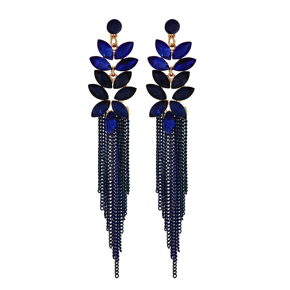 

New Tassel Earrings Geometric Design Sense Fashion Long Tassel Female Ear Accessories