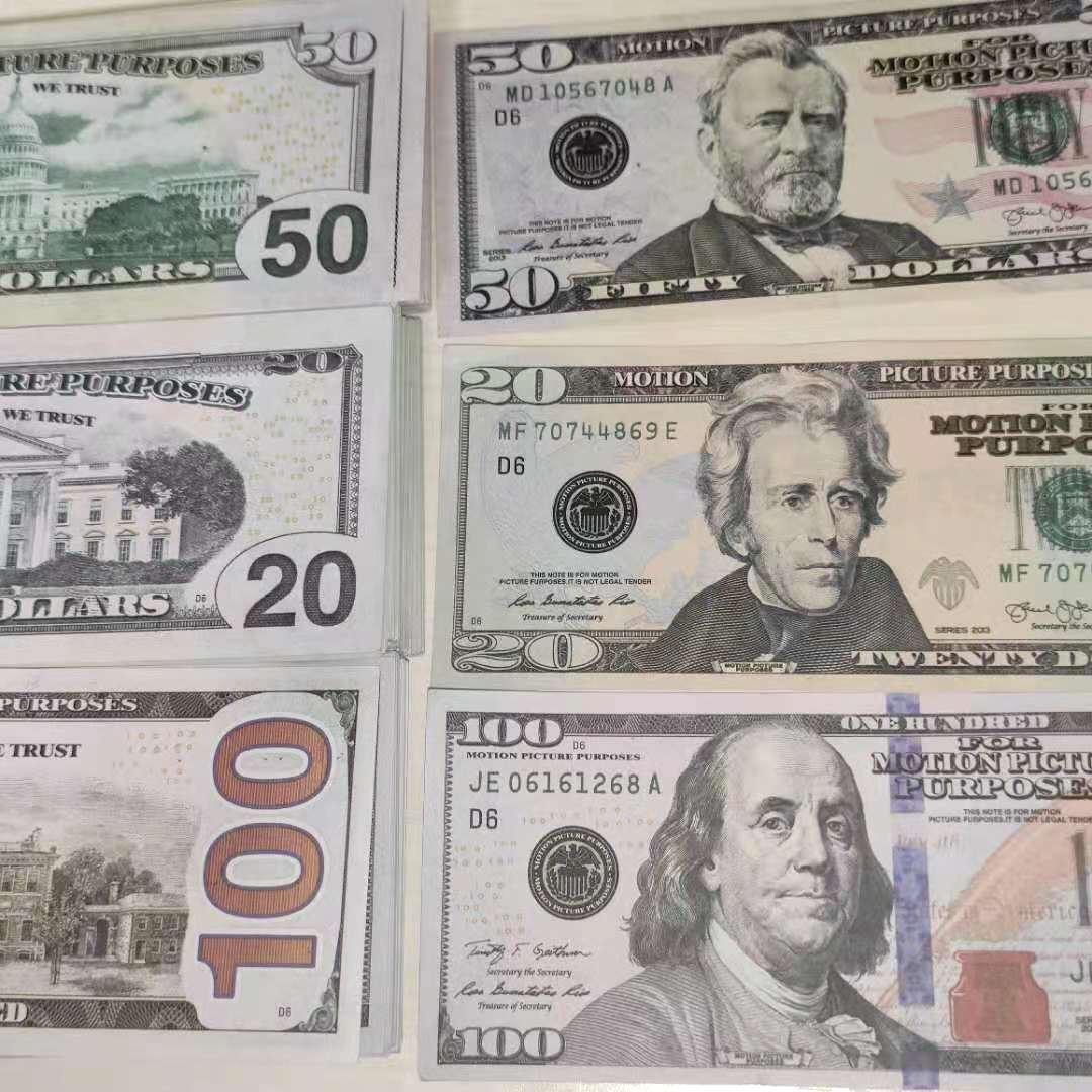 

Money Prop Banknote Dollar Currency Gift 100pcs/pack Play Party Fake Toy Children Movie 10 Knacg