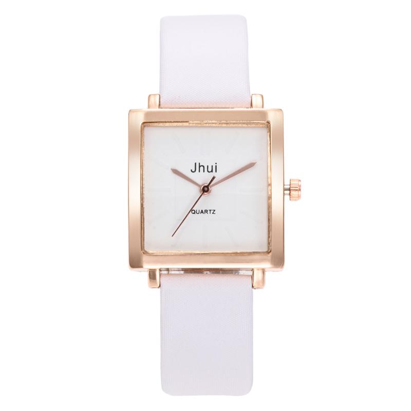 

Wristwatches Top Brand Square Women Bracelet Watch Contracted Leather Crystal Dress Ladies Quartz Clock Dropshiping &Ff, Box