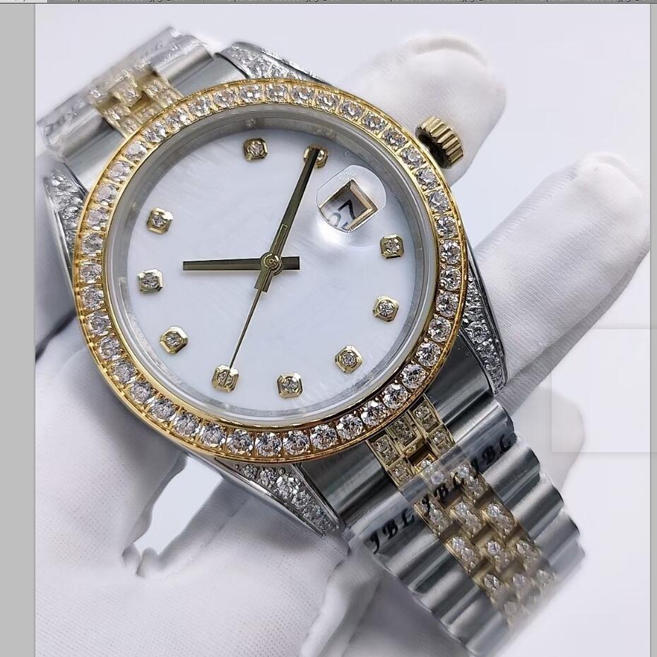 

Men's Mechanical Wristwatches With Diamond Strap And Single Calendar Business Automatic