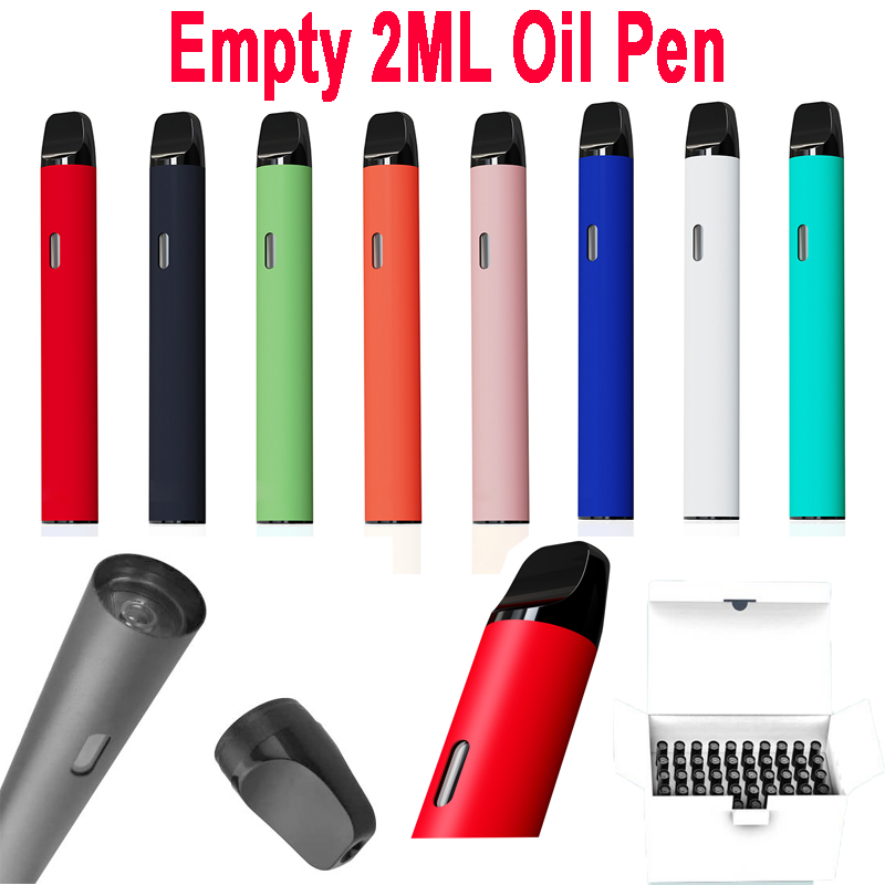 

2ML Disposable Vape Pens 350mAh Rechargeable D8 D9 Oil Preheat Vapes Pod Device Battery 510 Thread Cartridges Custom Packaging E-cigarettes Empty 1ML CAKE Cookies