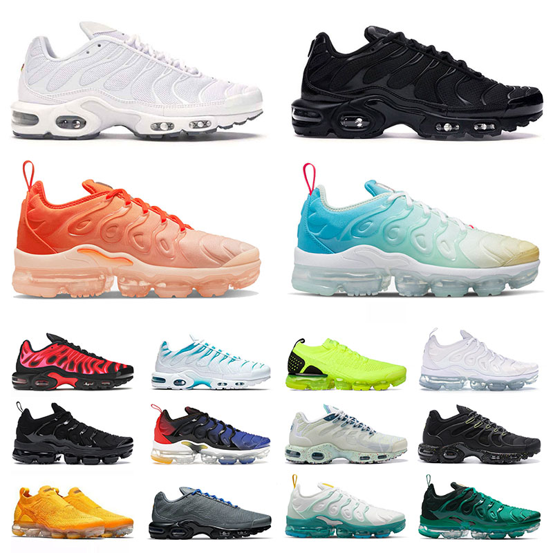 

Air Vapour Max Tn Plus Airmaxs Vapourmax Mens Womens Running Shoes Big Size Us 13 Designer Reflective Black Orange Gradients Black White Sneakers Trainers Eur 36-47, 36-46 triple white