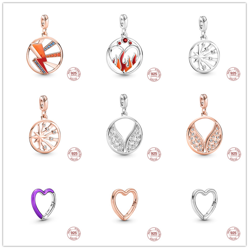 

925 Sterling Silver Loose Beads Round Beaded DIY Supply Chain Ladies Bracelet Fashion Accessories Charm Classic Pendant Original Fit Pandora Necklace Jewelry Gift