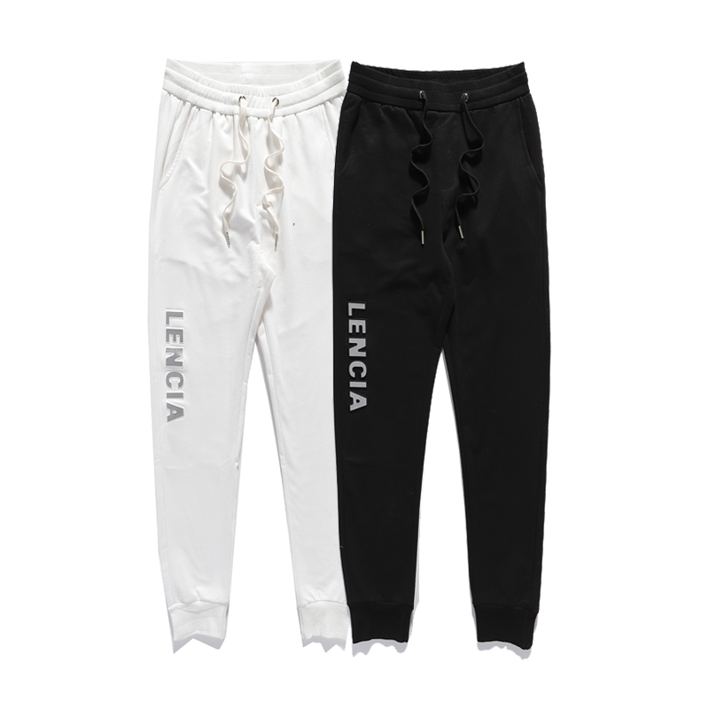 

Mens Designer Pants Reflective Craft Letter Print High Waist Drawstring Sweatpants Inner Stripe Stitching Sports Loose Sport Design 22ss Casual Pants, White