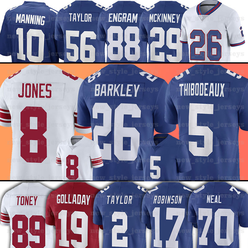 

26 Saquon Barkley New York''Giants''5 Kayvon Thibodeaux Football Jersey Daniel Jones Evan Neal Kadarius Toney Kenny Golladay Azeez Ojulari, Men(ju ren)