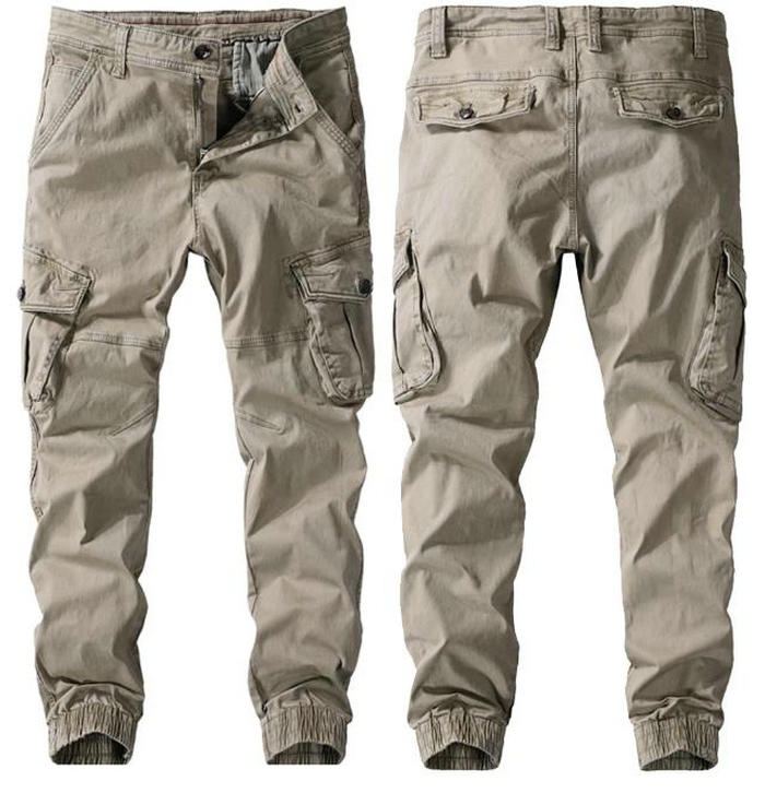 Hommes printemps automne pantalon pur coton travail pantalon hommes Cargo pantalon mode vêtements militaire pantalon multi-poches hommes armée pa