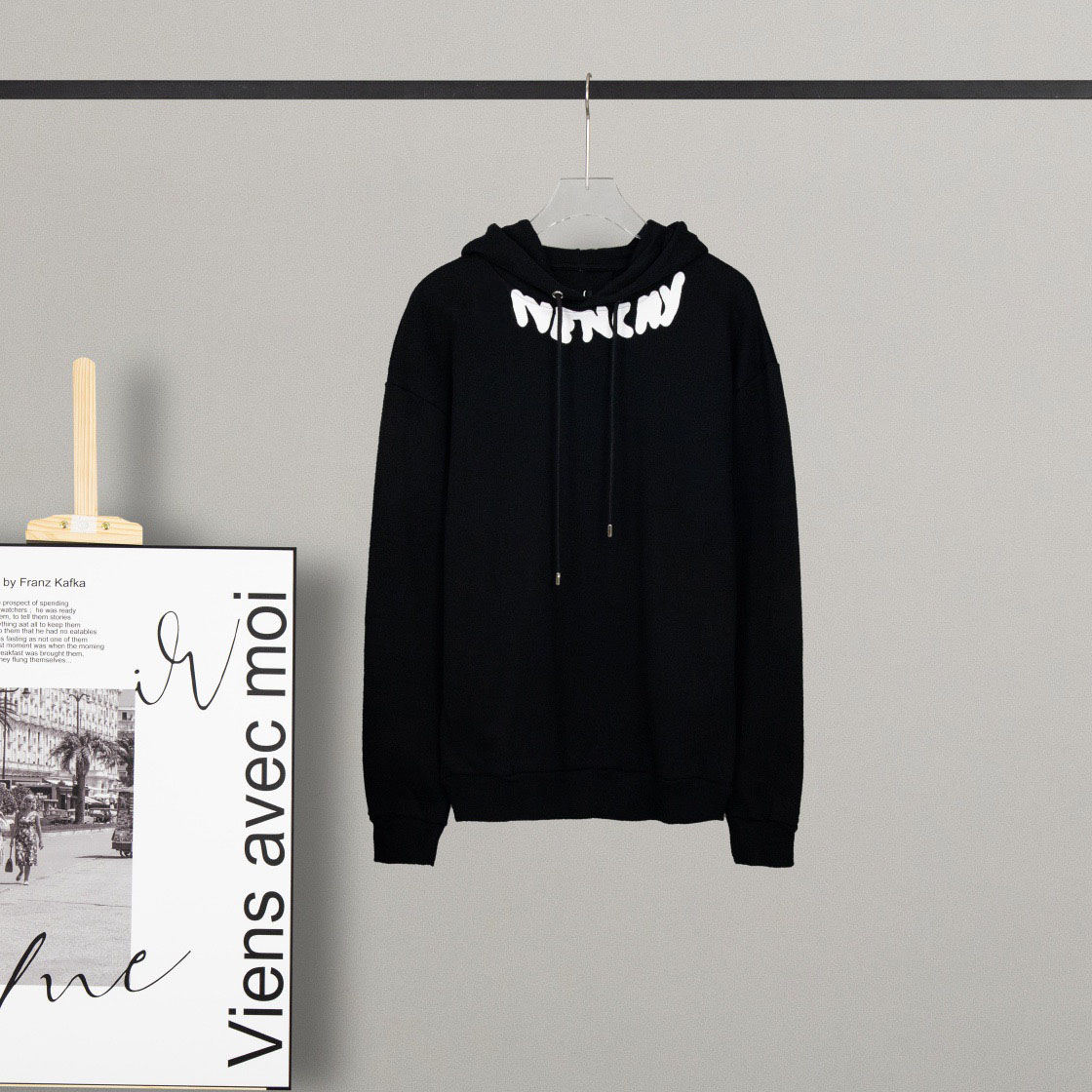

New AOP jacquard letter knitted sweater in autumn / winter 2022acquard knitting machine e Custom jnlarged detail crew neck cotton d3c1s3w332, Black