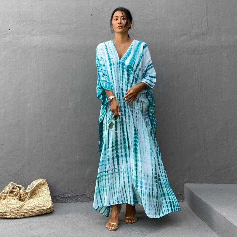 

Women's Swimwear 2022 Boho Retro Striped Plus Size Women Swimsuit Cover Up Summer Outing Sexy Bikini Wrap Beach Dress Beachwear Kimono Pareo, Black white pareo