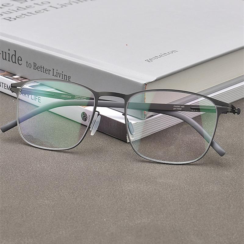 

Fashion Sunglasses Frames Ultralight Screwless Square Optical Glasses For Men And Women Super Thin Myopia Eyeglasses Brand Design Retro Spec