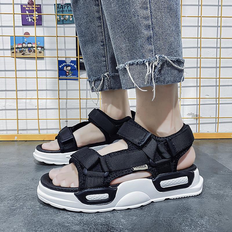 

Sandals Men Non-slip Flip Flops Outdoor Beach Slippers Men's Casual Shoes Mesh Light Soft Comfortable ShoesSandals, Black gold