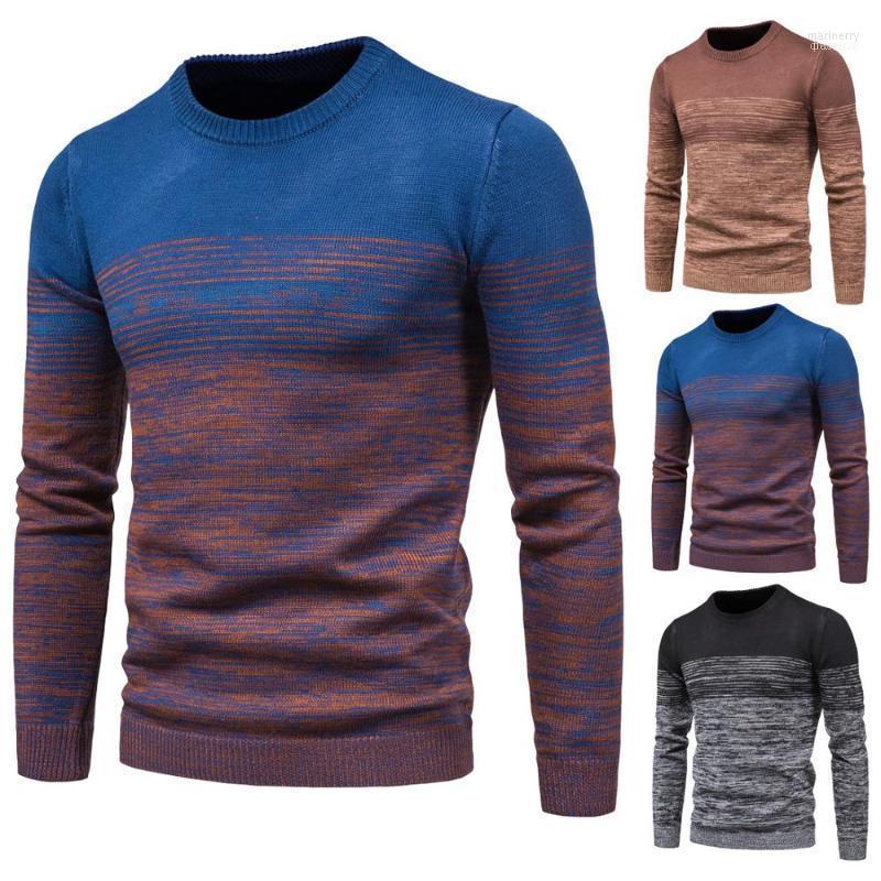 

Men's Sweaters Autumn Foreign Trade Knit Sweater Pullover Round Neck Variegated Bottom Sweater1 Mari22, Black