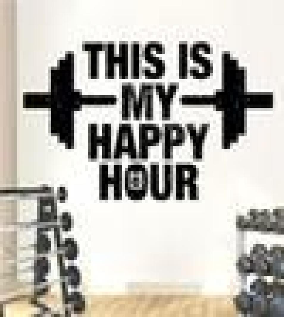 

This Is My Happy Hour Fitness Wall Decal Gym Quote Vinyl Wall Sticker Workout Bodybuilding Bedroom Removable House Decor S173 21062908288