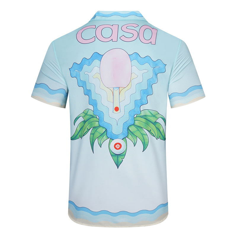 

Casablanca 22ss sport knit rabbit silk men designer shirts Hawaiian short sleeved Dress shirt 1MEK, 13