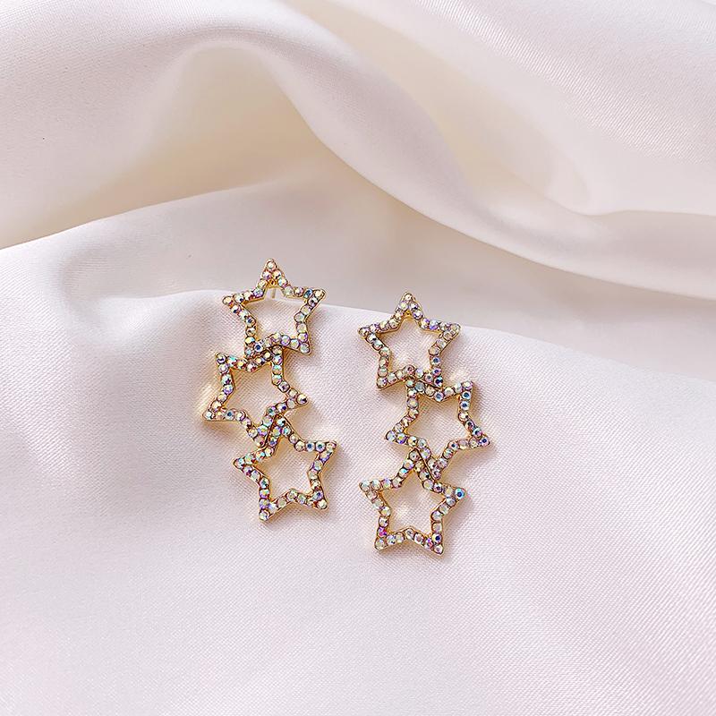 

Dangle & Chandelier Arrival Crystal Trendy Star Women Earrings Long Woman Drop Jewelry EarringsDangle