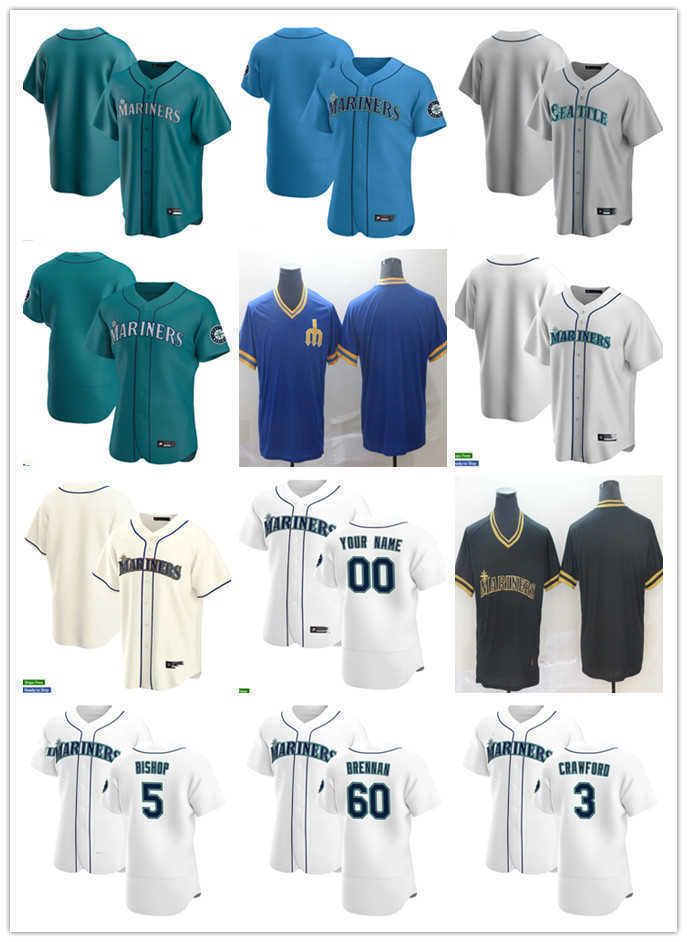 

Men Women Youth Seattle''Mariners''38 Anthony Misiewicz 25 Dylan Moore 2 Tom Murphy 30 Kevin Padlo 29 Cal Raleigh Custom Baseball Jersey, Color