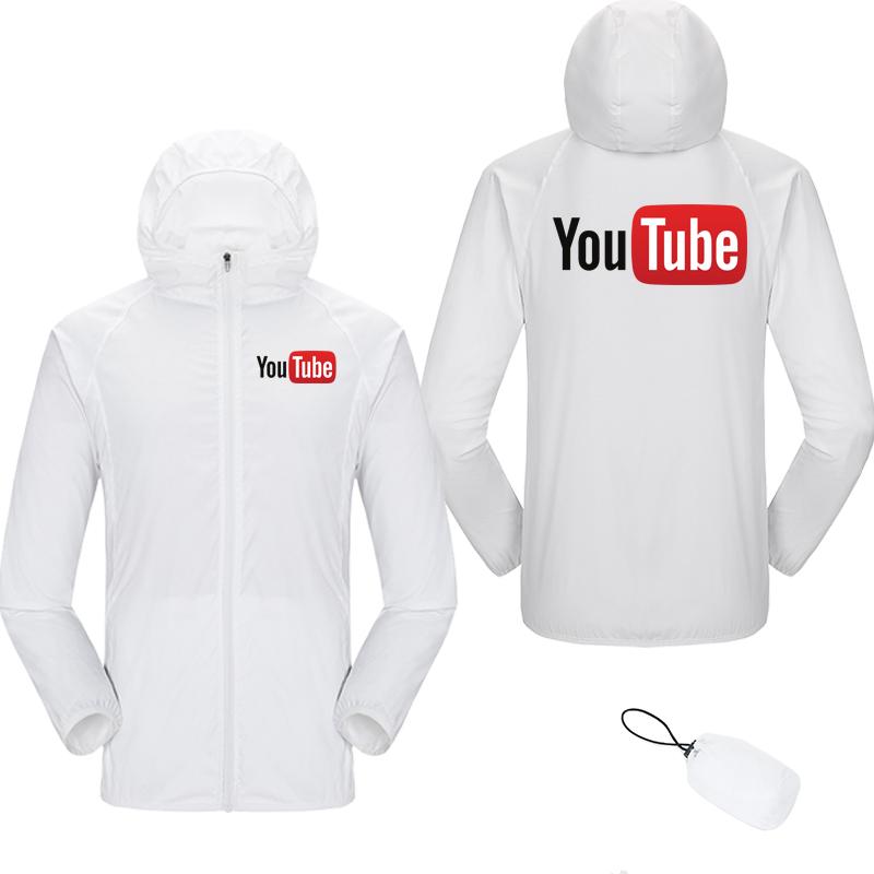 

Men's Jackets Youtube Thin Waterproof Sun Protection Jacket Skin Zipper Hooded Windbreaker Sports Beach Ultra Light Cycling, Black;brown