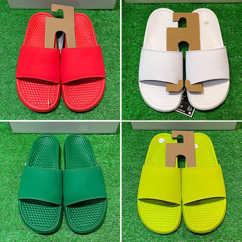 

HOTSALE Benassi Slide JDI Tanjun Slippers Men Women Designer Sandals Black White Volt Green Beach Slides summer sports shoes