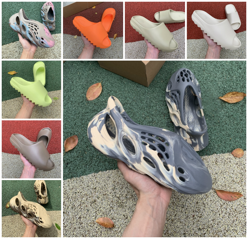 

Designers Slides Slippers Desert Sand Summer Brown Flat Mens Women Beach Resin Slide Sandal Graffiti Bone Rubber MXT Moon Gray Mineral Blue Vermillion Red Sneakers, Bubble package bag