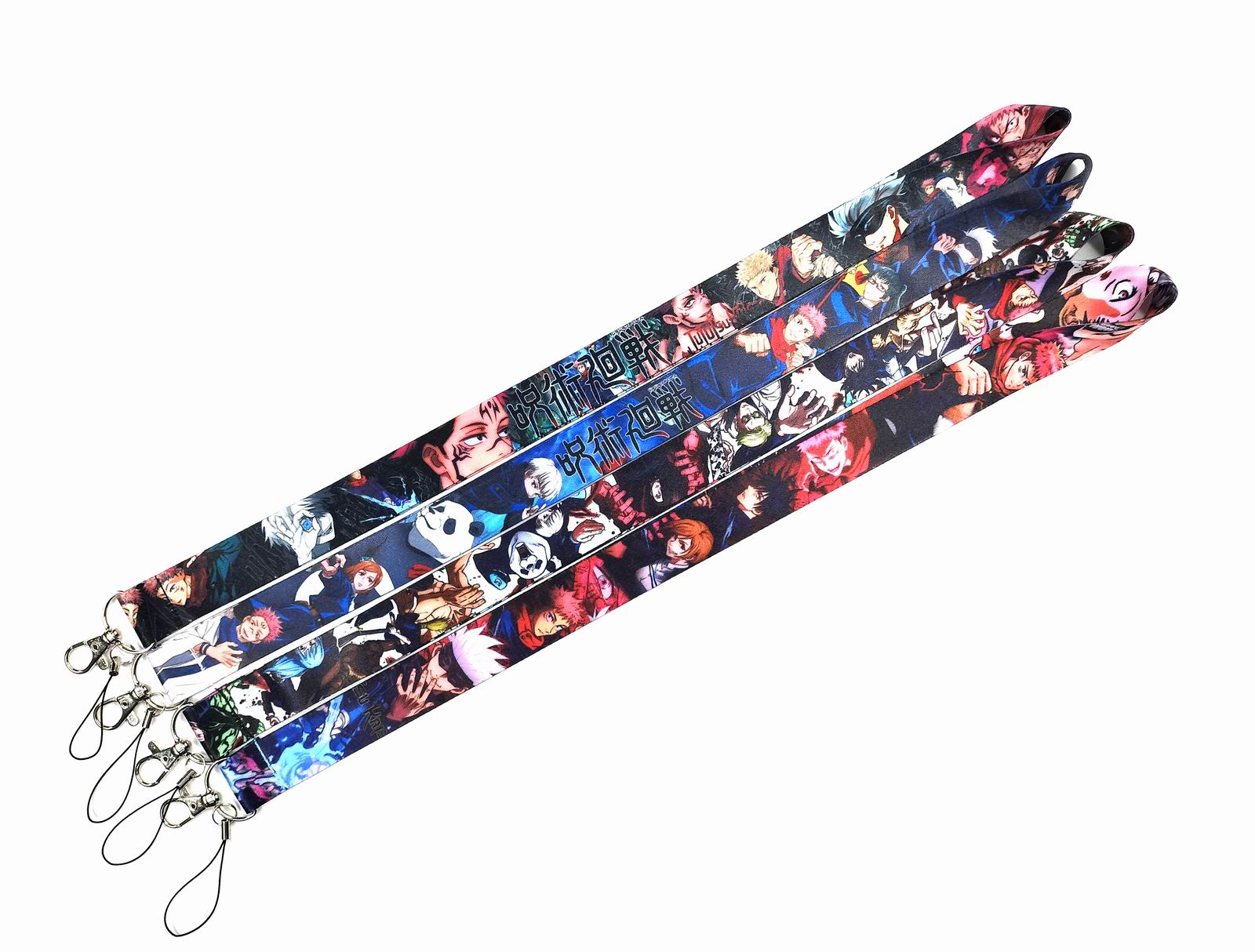 

10pcs Jujutsu Kaisen Cartoon Anime Lanyard Key Chain Neck Strap Key Camera ID Card Phone String Pendant Party Gift Gift Accessories Small Wholesale
