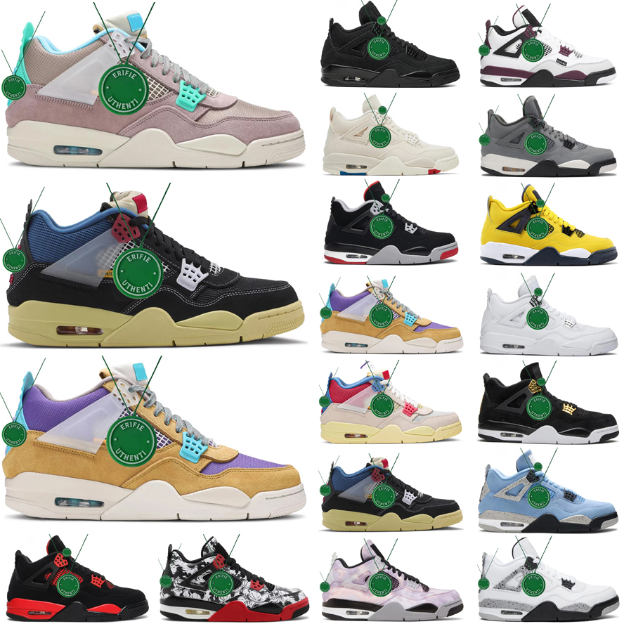 

jumpman 4 basketball shoes for men women 4s Military Black Cat Sail Red Thunder White Oreo Cactus Jack Blue University Infrared Cool Grey mens sports sneakers, Box