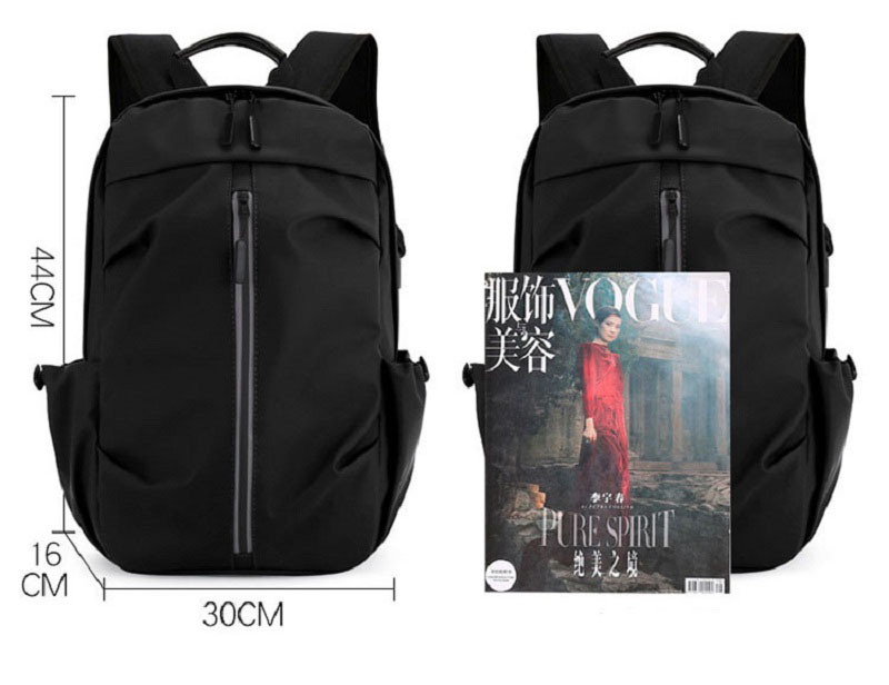 

2022LU standard neutral men and women sports casual simple fashion multi-storage material backpack computer bag original original standard, Black