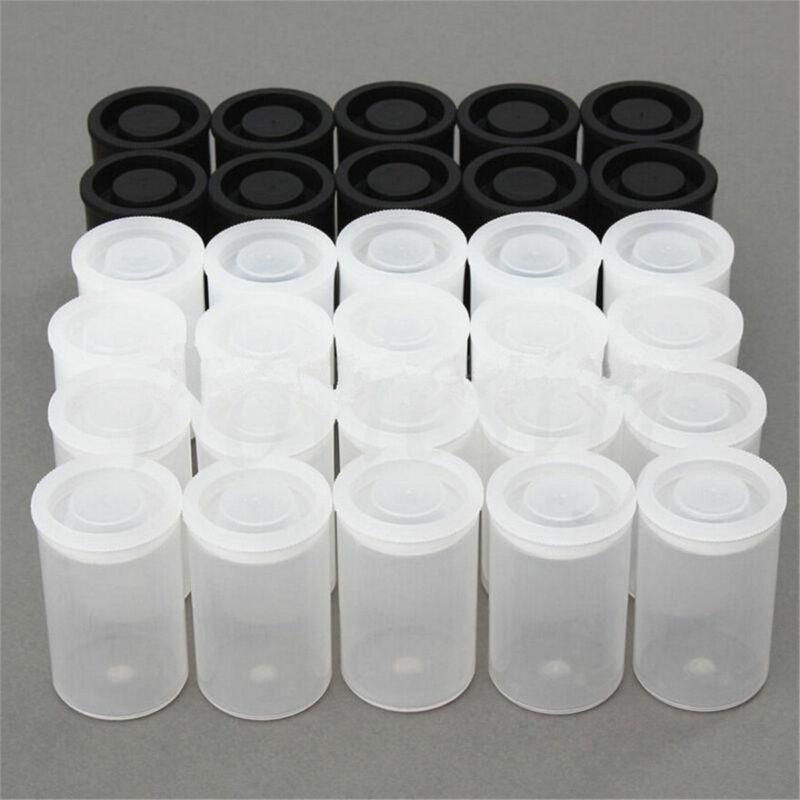 

Storage Bottles & Jars 10pcs Plastic Empty Black/White Bottle 35mm Film Canisters Containers