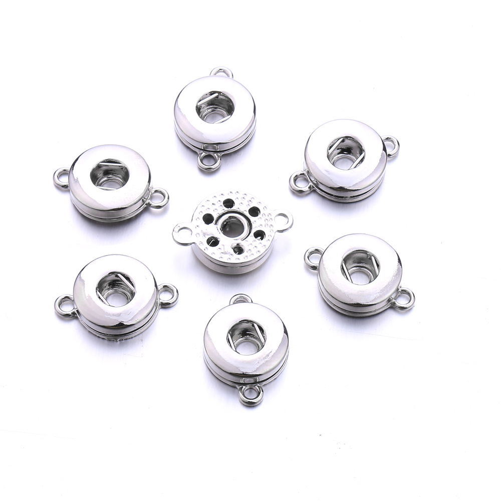

Silver Alloy 12mm 18mm Noosa Ginger Snap Base Interchangeable Accessories for Button Clasps DIY Jewelry Accessory