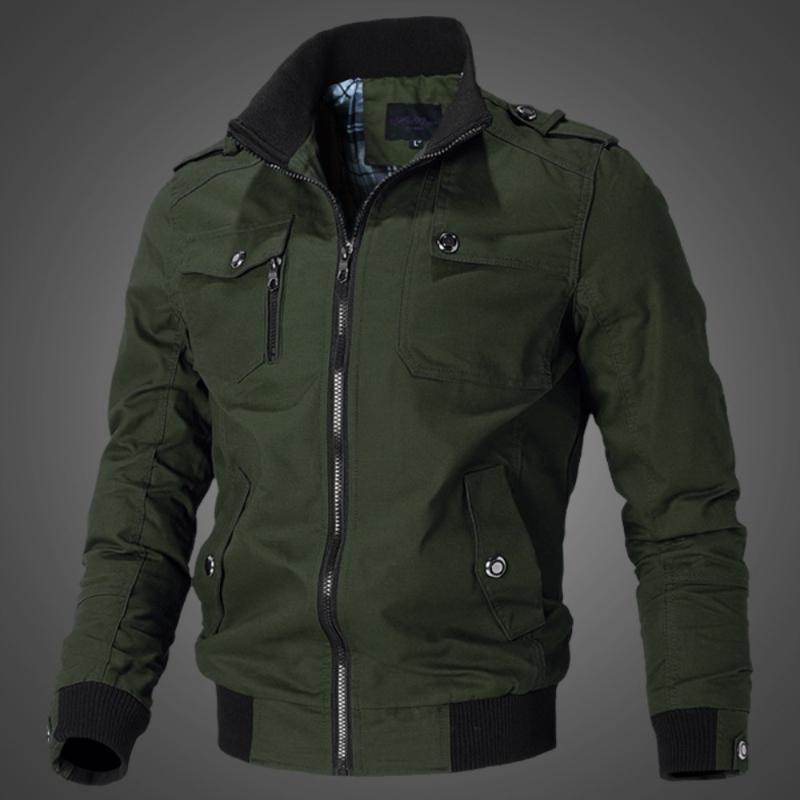 

Men's Jackets Men's Plus Size Jacket Slim Fit Work Cotton Military TopMen's, Red