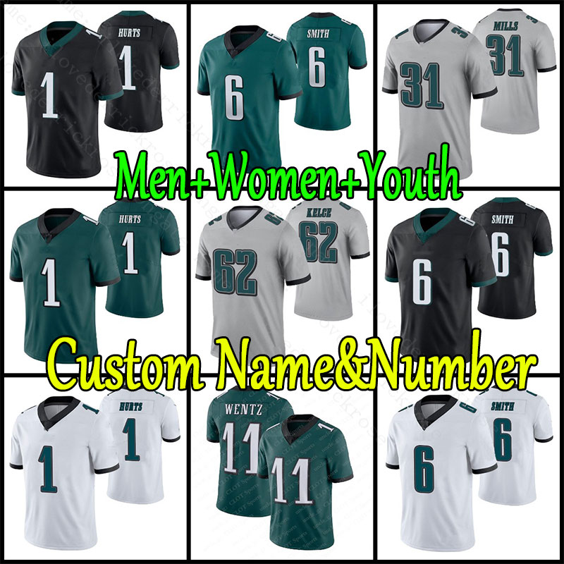11 A.J. Brown 1 Jalen Hurts Jersey Football DeVonta Smith Miles Sanders Mailata Jerseys Jason Kelce Darius Slay Jr Fletcher Cox Haason Reddick Ja