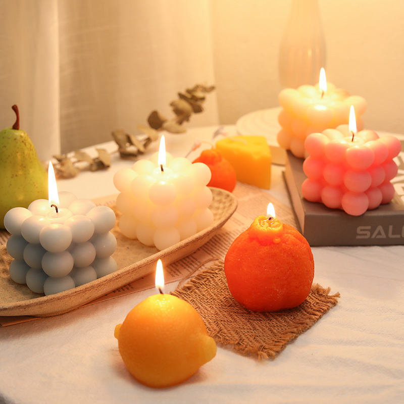 

Small Bubble Square Candle Soy Wax Aromatherapy Candle Relax Birthday Gift 1 Inventory Wholesale