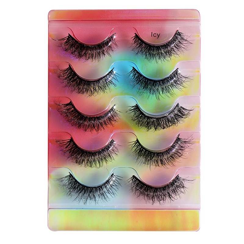 Soft Light Thick Curling Up Mink False Eyelashes Extensions Messy Crisscross Reusable Hand Made Multilayer Fake Lashes Eyes Makeup Accessory DHL-image-789602773