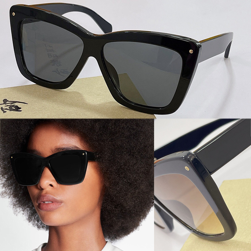 

Popular Mens and Womens Manhattan Sunglasses Z1427E Big Cats Eye Frame Horizontally Embedded Lenses Release Modern Style with Original Box