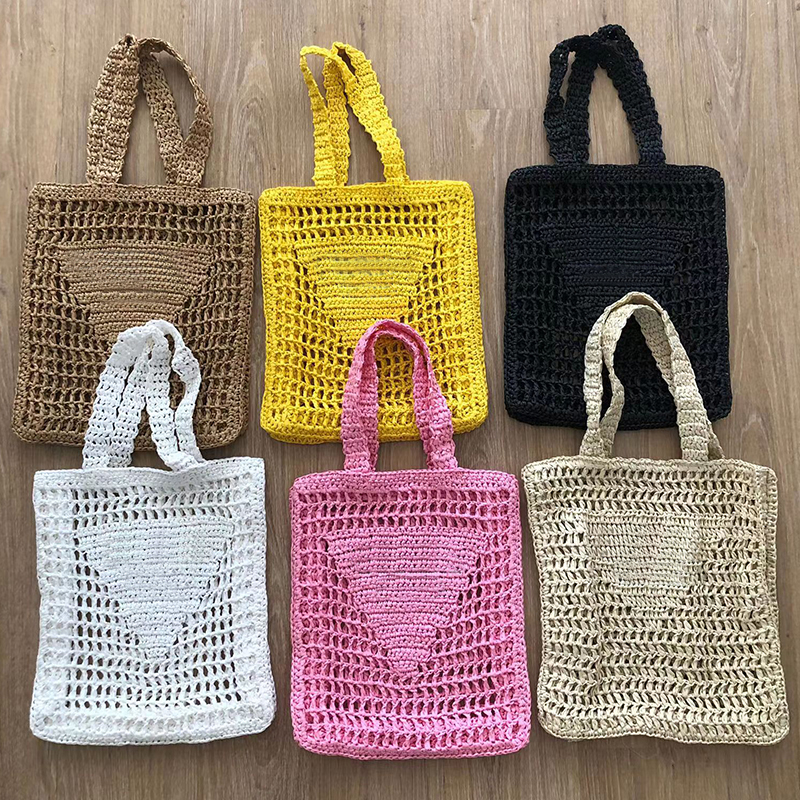 

Top seller Fashion Mesh Hollow Woven Shopping Bags Straw Tote Bag Shoulder Bag 6Colors, No box