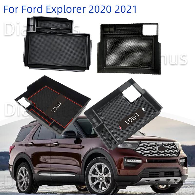 

Car Organizer For Explorer 2022 Center Console Armrest Storage Box Interior Tray ABS Accessories