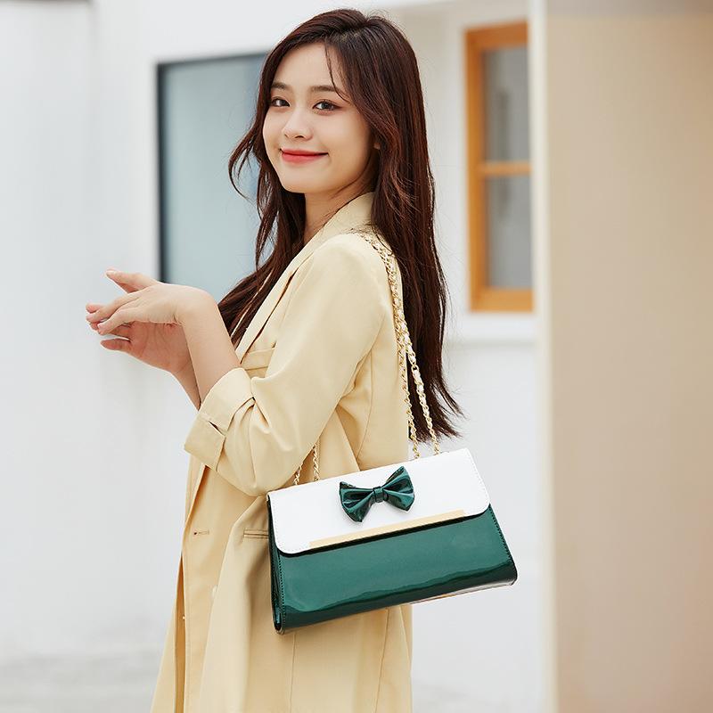 

Evening Bags Summer Fashion Patent Leather For Women Designer Lady Handbags And Purses Sac Femme Shoulder BagEvening, As photo