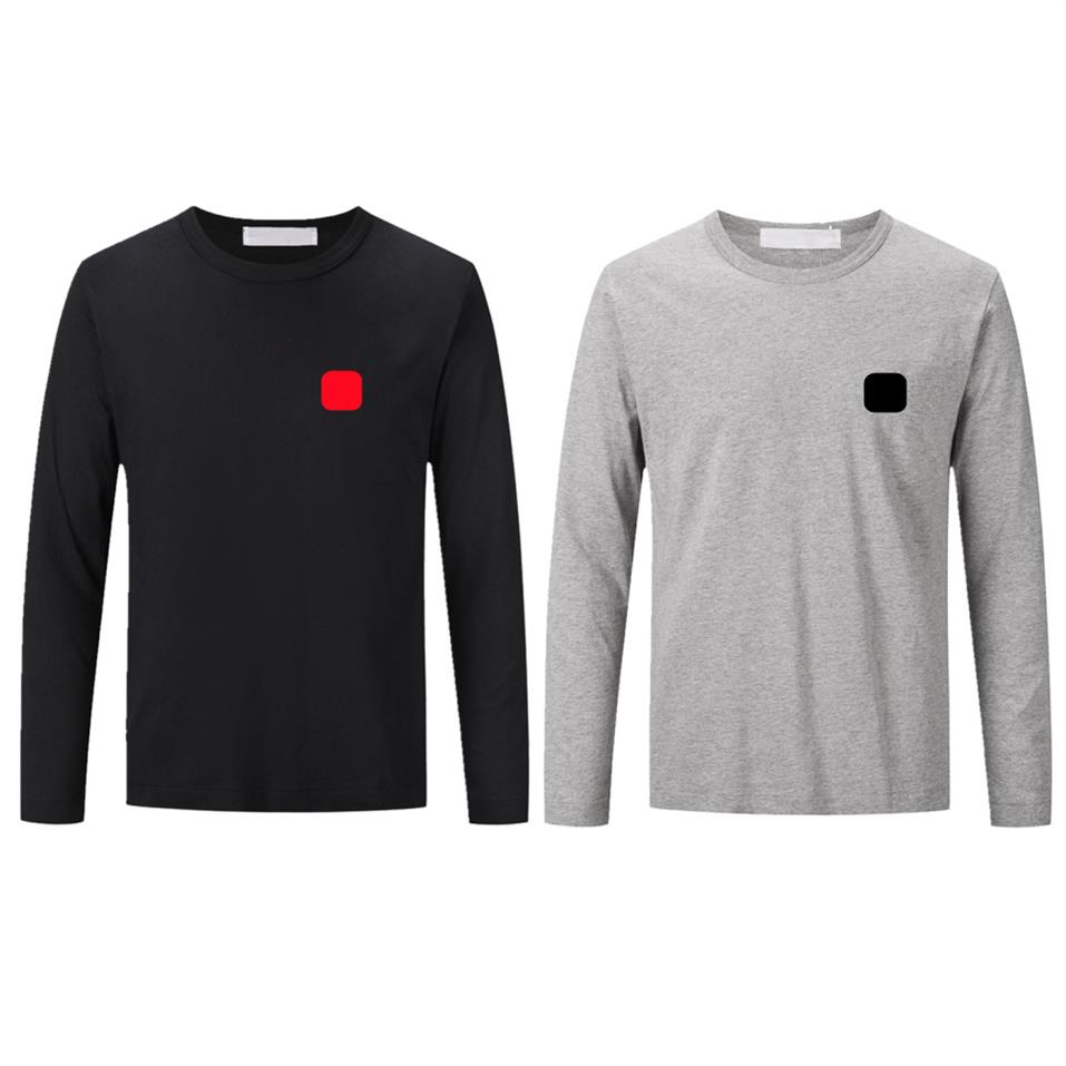 

Men's T-Shirts Long Sleeve Cotton Play High Quality Sweatshirt Commes Red Heart Des Hip Hop Garcons Men Streetwear Causal Bas278o, Gray