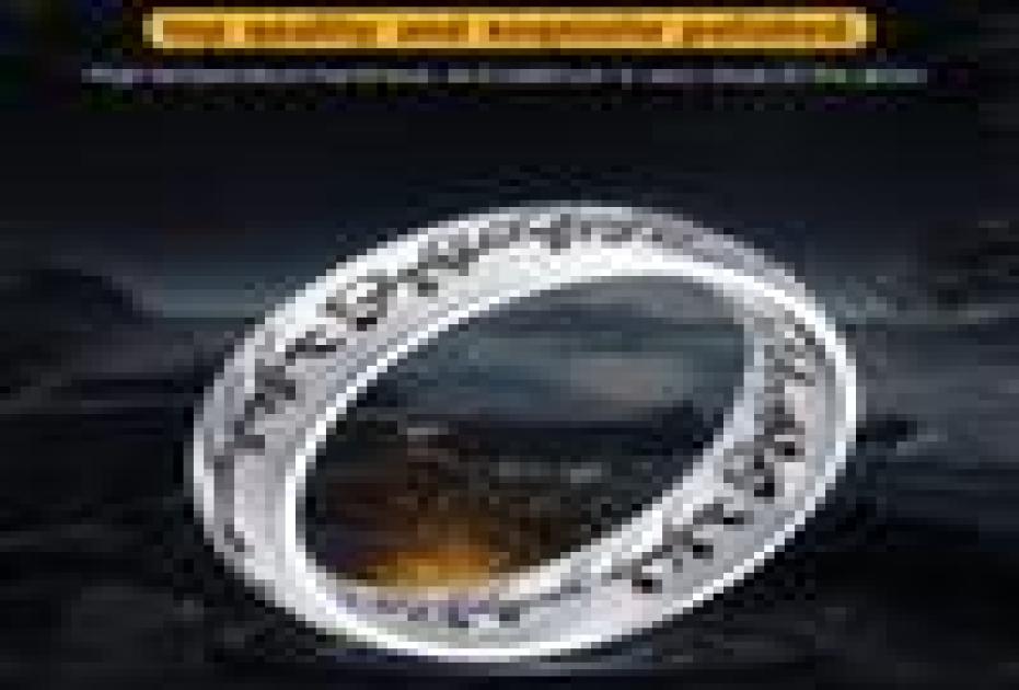 

2018 high quality Stainless Steel One Ring of Hobbit the Lord of One Women Men Ring Lovers Fashion Jewelry Whole LLBR-R0594528326
