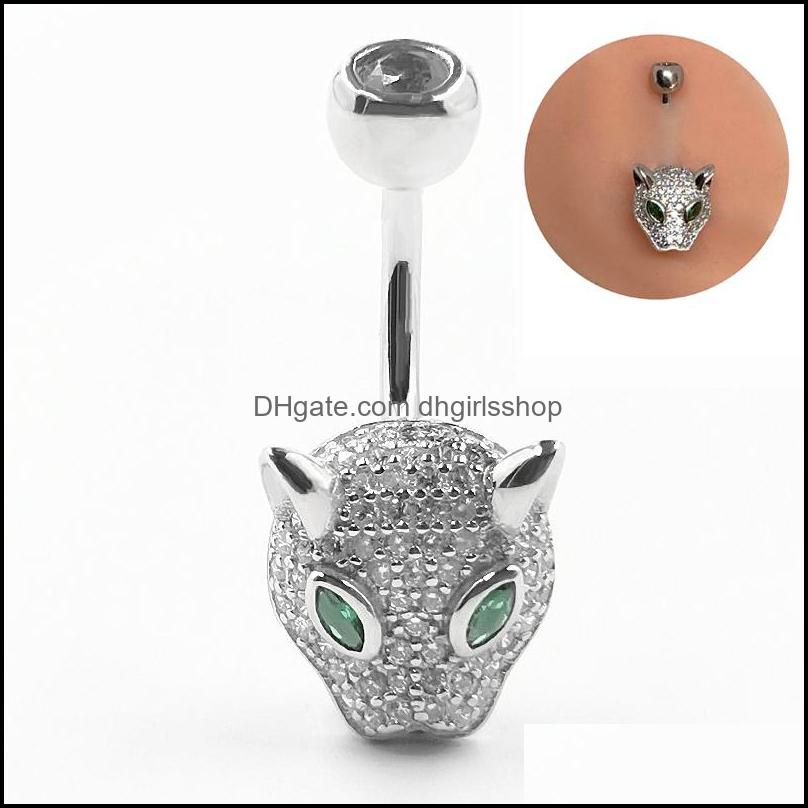 

Toe Rings Body Jewelry 925 Sterling Sier Belly Button Ring Fashion Leopard Style Cz Navel Piercing Drop Deliver Dhhb0