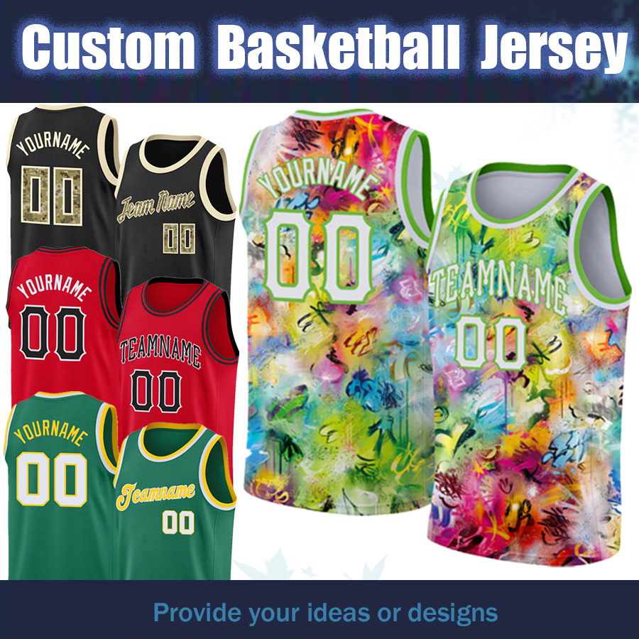 

2022 DIY Custom Basketball Jersey For Men Youth Printed or Stitched Personalized Name and Number Athletic Sportswear
