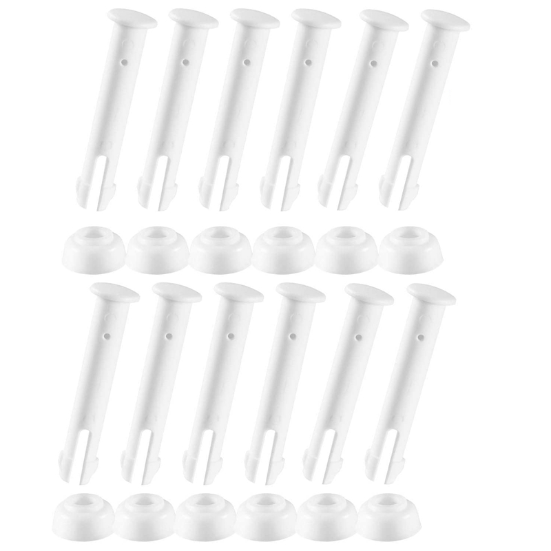 

12 Pcs Plastic Pool Joint Pins Rubber Seals for Intex Above Ground Round Frame Parts