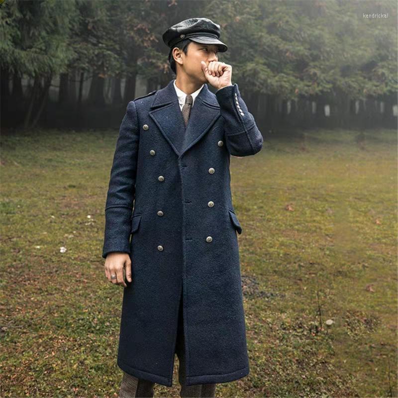

Men' Wool & Blends Winter Warm Velet Coat Solid V-Neck Japan Style Double-Breasted Jacket Fashion Business Casual Overcoat Japanese Kend22, Pic