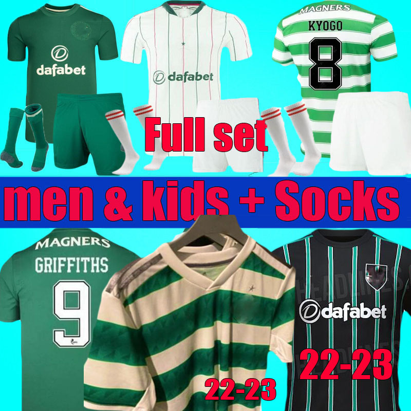 

21 22 23 Celtic Soccer Jersey Home KYOGO ABADA AJETI Away Soccer Shirt 2021 2022 2023 Third FORREST TURNBULL JOTA Football Uniforms Adult men Kids kit, 3rd