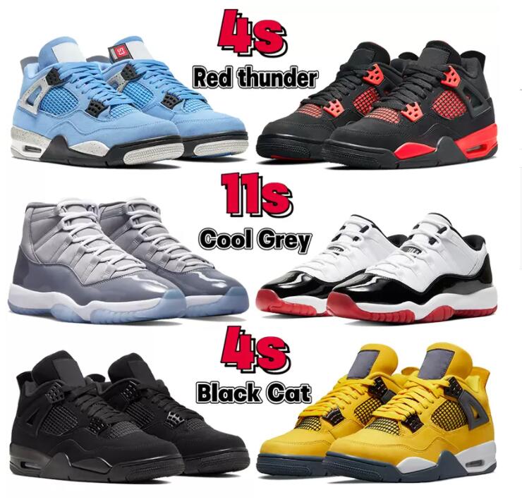 

2022 new University Blue Jumpman 4 4s mens Basketball Shoes white guava ice oreo sail noir metallic Fire Red black cat shimmer cactus jack