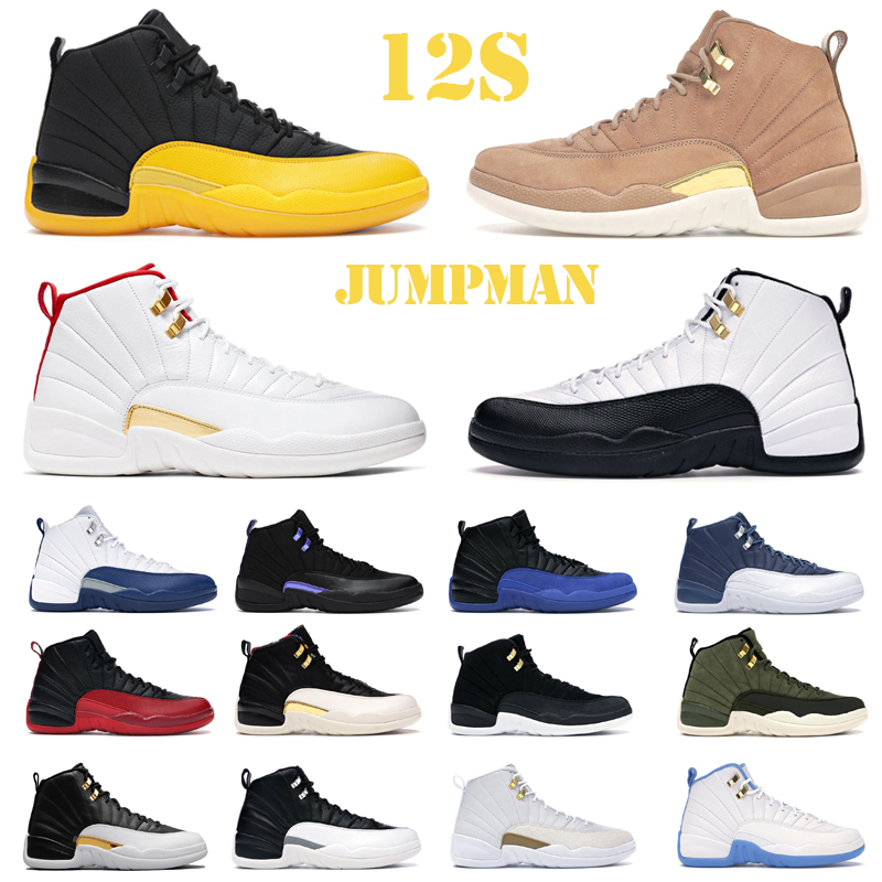 

shoes 12 12s basketball trainer for men Cherry Dark Grey The Master Michigan Reverse Taxi Shoes designer sneaker, #2 game royal