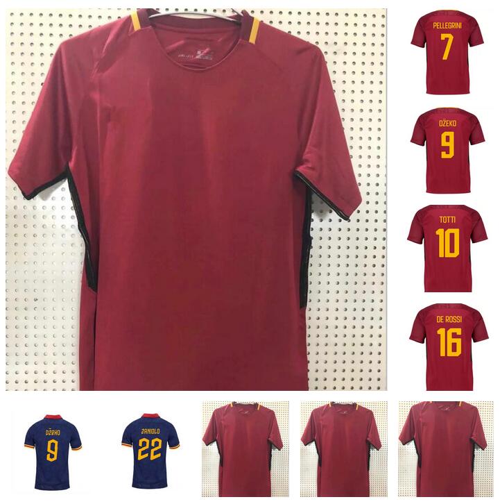 

2017 2018 2019 2020 DE ROSSI TOTTI RETRO DZEKO soccer jerseys classic camicia roma vintage Maglia da calcio 17 18 19 20 Commemorative football shirt home brown, 91/92;away