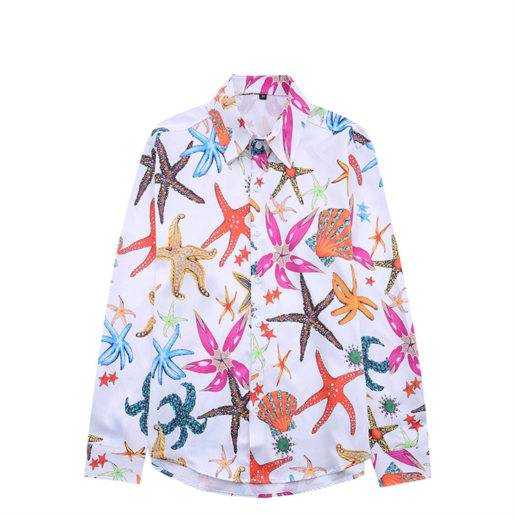 

designer Mens Shirts Fashion Casual Printed Super High Quality button up shirt Long Sleeve Womens Shirts Multiple Styles Autumn Wear #hc75, Color